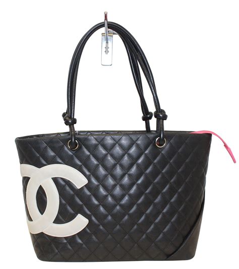 chanel bag black big|large Black Chanel tote bag.